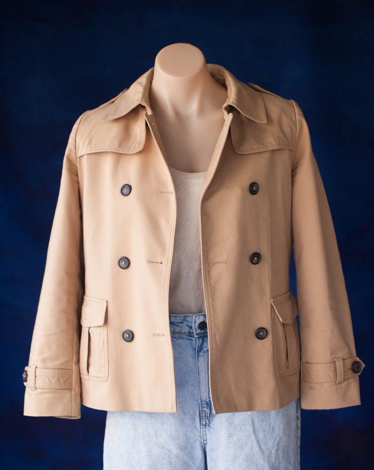 Burberyy-esque Short Trench Jacket - preloved