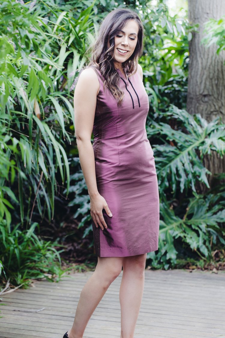 INC lilac silk dress