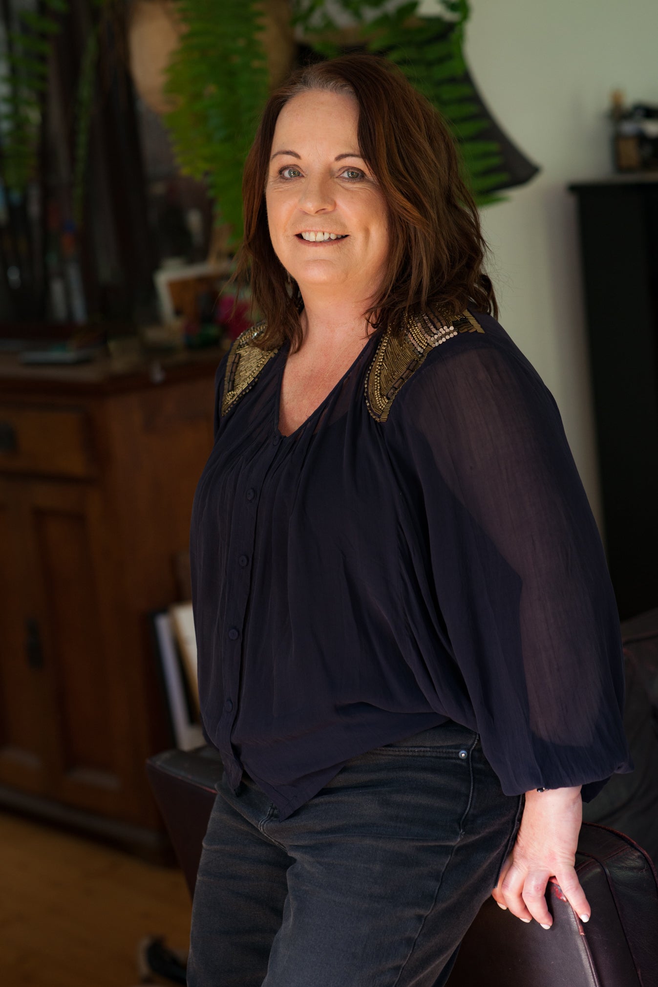 Embellished Chiffon Top