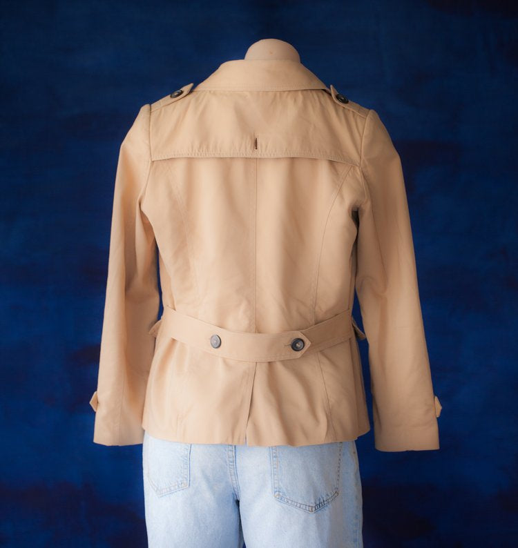 Burberyy-esque Short Trench Jacket - preloved