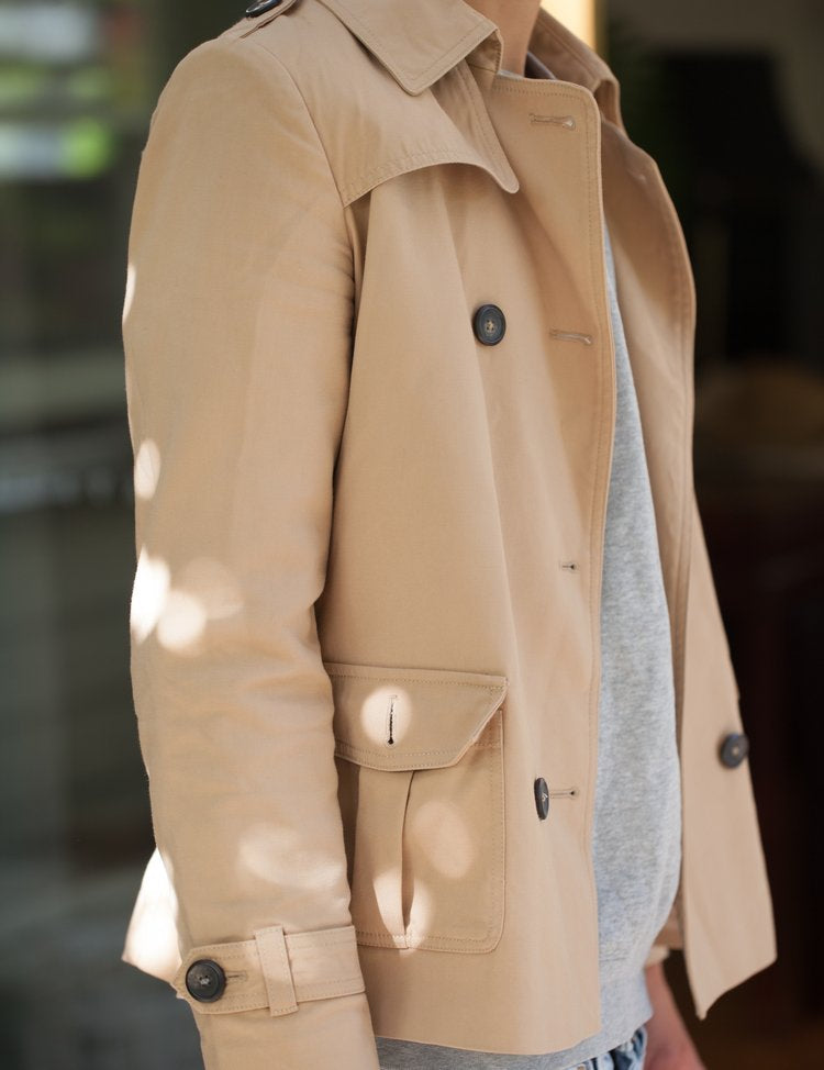Burberyy-esque Short Trench Jacket - preloved