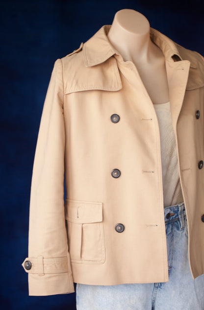 Burberyy-esque Short Trench Jacket - preloved